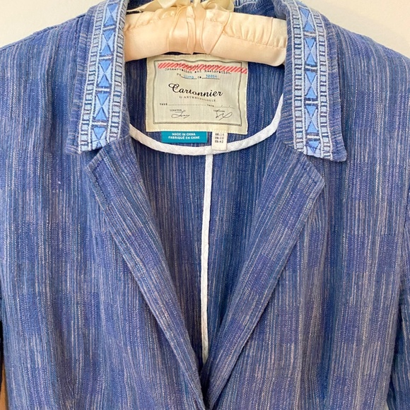 Anthropologie Cartonnier Jacket - Blue Denim Color M - Picture 4 of 11